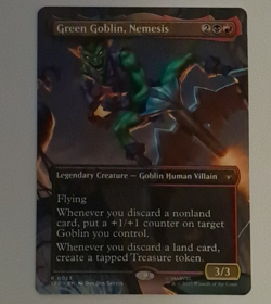 Green Goblin, Nemesis Borderless NM/M Marvel Spiderman MTG MAGIC THE GATHERING - Image 1
