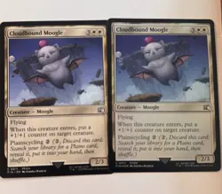 MTG - x2 Cloudbound Moogle FOIL & Regular - Final Fantasy Mint - Image 2