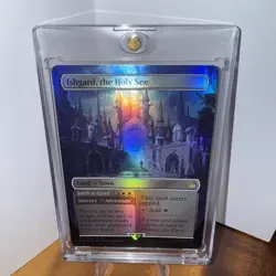 NM Ishgard, the Holy See Borderless FOIL Final Fantasy MTG #310 FFXIV Mag Case - Image 1