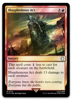 Blasphemous Act (Surge Foil) #716 (LP) Fallout PIP Magic MTG - Image 1