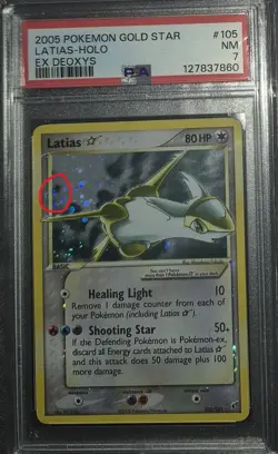2005 POKEMON EX DEOXYS GOLD STAR #105 LATIAS-HOLO PSA 7 (DOUBLE SWIRL) - Image 4