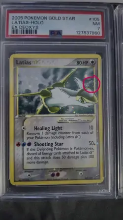 2005 POKEMON EX DEOXYS GOLD STAR #105 LATIAS-HOLO PSA 7 (DOUBLE SWIRL) - Image 5