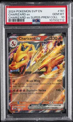 2024 POKEMON SVP EN-SV BLACK STAR PROMO #161 CHARIZARD EX PSA 10 - Image 1