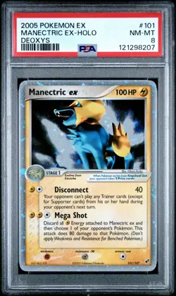 2005 POKEMON EX DEOXYS #101 MANECTRIC EX-HOLO PSA 8 - Image 1
