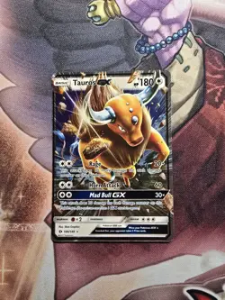 Pokemon TCG Tauros GX Holo Ultra Rare Card Sun & Moon Base Set 100/149 MP - Image 1
