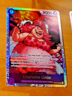 ONE PIECE ENGLISH CARD HOLO GAME CARTE LINLIN OP08-069 SR MINT - Image 1
