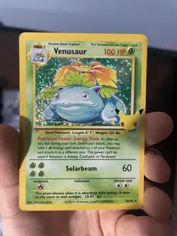Pokemon TCG Venusaur Holo Rare Card 15/102 Base Set Unlimited - Image 1