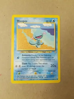Wooper 82/111 - Neo Genesis - VINTAGE WOTC Pokemon Card - NM/LP - Image 1