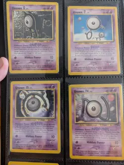 Neo Discovery Unown Vintage Card Lot Of 14 Common And Uncommon MP - Image 1