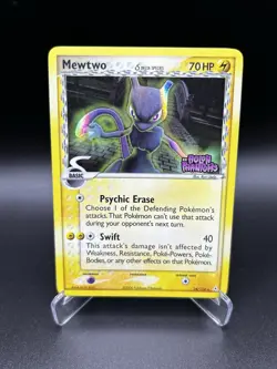 Mewtwo 24/110 Delta Species EX Holon Phantoms Reverse Holo Pokemon Card *DAMAGE* - Image 1