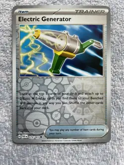 Pokemon Card - Electric Generator - Reverse Holo (079/091 - Paldean Fates) - Image 1