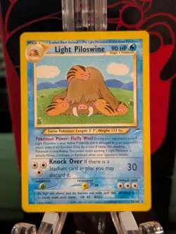 Pokemon Light Piloswine 26/105 Neo Destiny Unlimited Non Holo Rare Card WOTC NM - Image 1