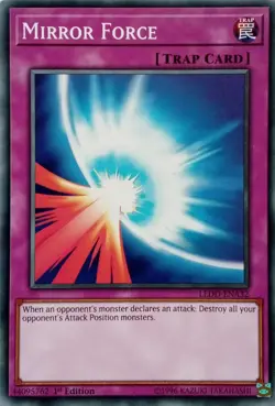 LEDD-ENA32 MIRROR FORCE COMMON 1ST EDITION YuGiOh CARD - Image 1