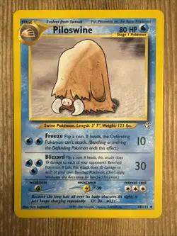 Piloswine 44/111 Uncommon Neo Genesis Unlimited Pokemon TCG Card WOTC NM 2000 - Image 1