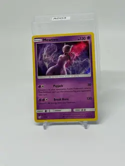 Mewtwo 12/18 Detective Pikachu Holo Rare Pokemon TCG Card - 2019 - Image 1