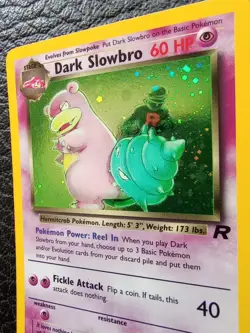 Dark Slowbro 12/82 Team Rocket Holo Rare Pokemon Card TCG WOTC - MP - Image 2