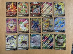POKEMON TCG FULL ART HOLO V LOT OF 15 CARDS NM/LP - Includes ETERNATUS, DIALGA - Image 1