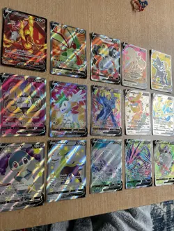 POKEMON TCG FULL ART HOLO V LOT OF 15 CARDS NM/LP - Includes ETERNATUS, DIALGA - Image 2