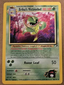 Pokemon TCG Erika's Victreebel Gym Heroes Card 26/132 Non Holo Rare Vintage LP - Image 1
