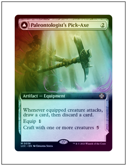 1x Paleontologist's Pick-Axe, Foil Extended Art, Lost Caverns, Magic MTG NM - Image 1