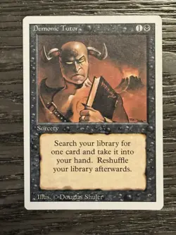 Magic the Gathering Revised Edition Demonic Tutor Sorcery NM - Image 1