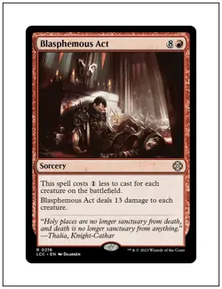 1x Blasphemous Act, Lost Caverns of Ixalan Commander, Magic MTG NM - Image 1