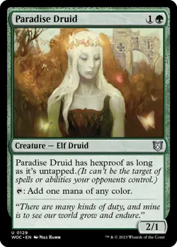 Paradise Druid [Wilds of Eldraine Commander] Magic MTG - Image 1