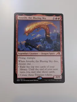 MTG - Atsushi, the Blazing Sky - Wilds of Eldraine NM/M Condition - Image 1