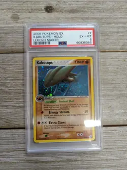 PSA 6 Graded Kabutops - Holo Legend Maker 2006 Pokemon EX #7 - Image 1