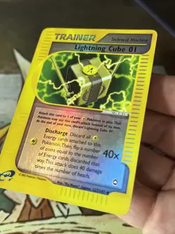 2002 Pokemon, Aquapolis, #127/147 Lightning Cube 01, Reverse Holo Uncommon - Image 2