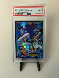 Pokemon Team Aqua's Kyogre EX #6 Double Crisis PSA 6 - Image 1