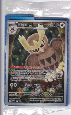 Pokemon Noctowl 141 Sv: Scarlet & Violet Promo Cards Holo Sealed New - Image 1