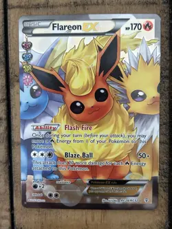 Flareon EX RC28/32 Full Art Ultra Rare Pokemon Card - Image 1