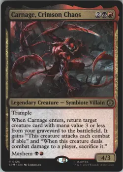 Carnage, Crimson Chaos - Marvel's Spider-Man SPM #125 - Magic MTG Card - Image 1
