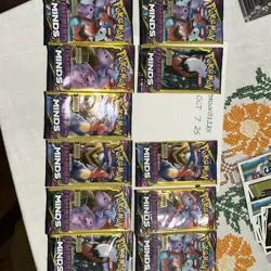 Pokemon Sun & Moon Unified Minds 3 Card Packs x11 - Image 5