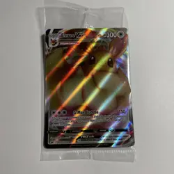 Eevee VMAX SWSH087 Black Star Promo Full Art Holo Pokemon TCG Sealed + Code Card - Image 1