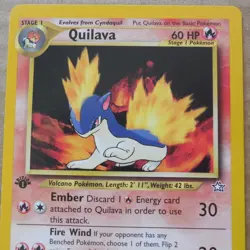 Quilava 46/111 1st Edition Uncommon Non-Holo Neo Genesis Pokemon Card LP - Image 2