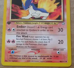 Quilava 46/111 1st Edition Uncommon Non-Holo Neo Genesis Pokemon Card LP - Image 3