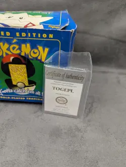 Togepi Pokemon 23k Gold Plated Trading Card Pokeball 1999 Certificate Box - Image 4