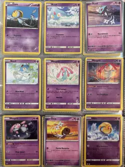 Pokemon Card Species Set Lot - 9x Unique Cards / Lake Trio - Image 1