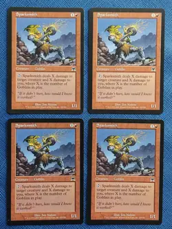 MTG 4x Sparksmith x4 LP Onslaught Magic Playset Goblin Pauper - Image 2