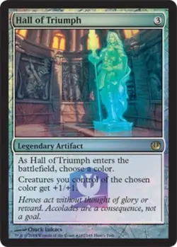 Light Play, English MTG Foil Hall of Triumph - Game Day Promo Journey into Nyx P - Image 1