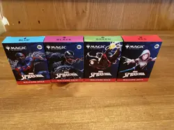 Magic The Gathering Spider-Man BLACK GREEN RED BLUE Welcome Deck 2025 NYCC LOT - Image 1