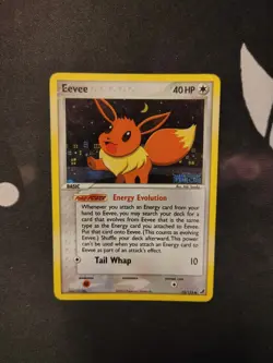 **Damaged Eevee Reverse Holo Stamped Pokemon Card 55/115 - Unseen Forces - Image 2