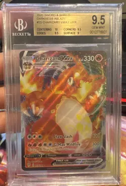 2020 Pokemon Sword & Shield Darkness Ablaze Full Art Charizard VMAX #20 BGS 9.5 - Image 1