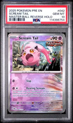 2025 POKEMON PRE EN-PRISMATIC EVOLUTIONS #042 SCREAM TAIL PSA 10 - Image 1