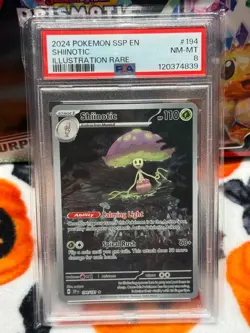 2024 Pokemon Surging Sparks EN Shiinotic Illustrations Rare #194/191 PSA MINT 8 - Image 2