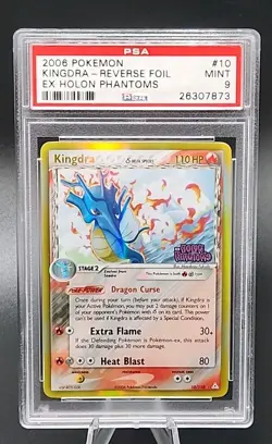 PSA 9 Mint 2006 POKEMON EX HOLON PHANTOMS #10 Kingdra REVERSE HOLO FOIL RARE - Image 1