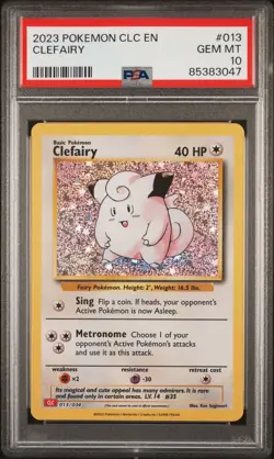 PSA 10 GEM MT 2023 Pokemon TCG Classic Charizard Deck CLC Clefairy #013 EN - Image 1