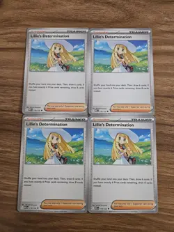 4x Lillie's Determination 113/132 Uncommon - Pokemon TCG Mega Evolution Playset - Image 1